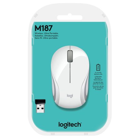 Logitech Wireless Mini Mouse M187 - White AP (910-002783)